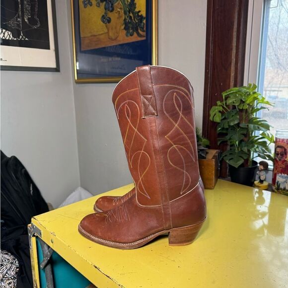 Vintage Cowboy Boots Sz 10 - Picture 1 of 8